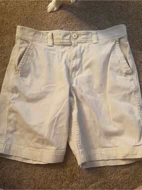 St. John's Bay Cream Flat-Front Chino Shorts
